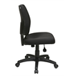 Task Office Chair with Ratchet Back Height Adjustment in Coal Black Fabric