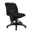 Mid Back Dual Function Ergonomic Office Chair in Coal Black Fabric
