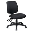 Mid Back Dual Function Ergonomic Office Chair in Coal Black Fabric