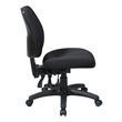 Mid Back Dual Function Ergonomic Office Chair in Coal Black Fabric
