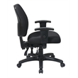 Mid Back Dual Function Ergonomic Office Chair in Coal Black