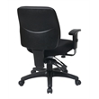 Mid Back Dual Function Ergonomic Office Chair in Coal Black