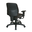 Mid Back Dual Function Ergonomic Office Chair in Coal Black