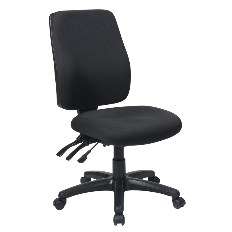 High Back Dual Function Ergonomic Office Chair in Coal Black
