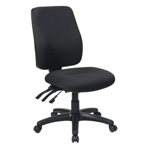 High Back Dual Function Ergonomic Office Chair in Coal Black