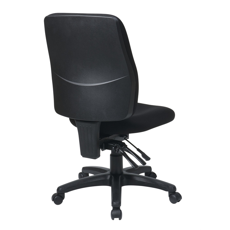 High Back Dual Function Ergonomic Office Chair in Coal Black