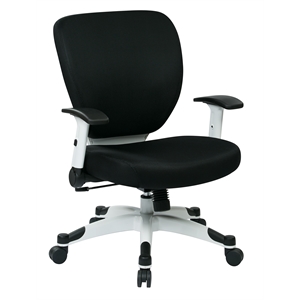 Office Star Pulsar Office Chair with Padded Mesh Seat and Back in Black Fabric