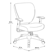 Office Star Pulsar Office Chair with Padded Mesh Seat and Back in Black Fabric