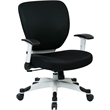 Office Star Pulsar Office Chair with Padded Mesh Seat and Back in Black Fabric