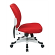 White Frame Red Managers Chair with Padded Fabric Mesh Seat and Back