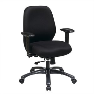 24 hour ergonomic black chair with 2-to-1 synchro tilt
