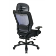 Professional Air Grid Back and Black Mesh Fabric Seat with Steel Finish Base