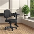 Black Fabric Sculptured Task Chair without Arms