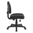 Black Fabric Sculptured Task Chair without Arms