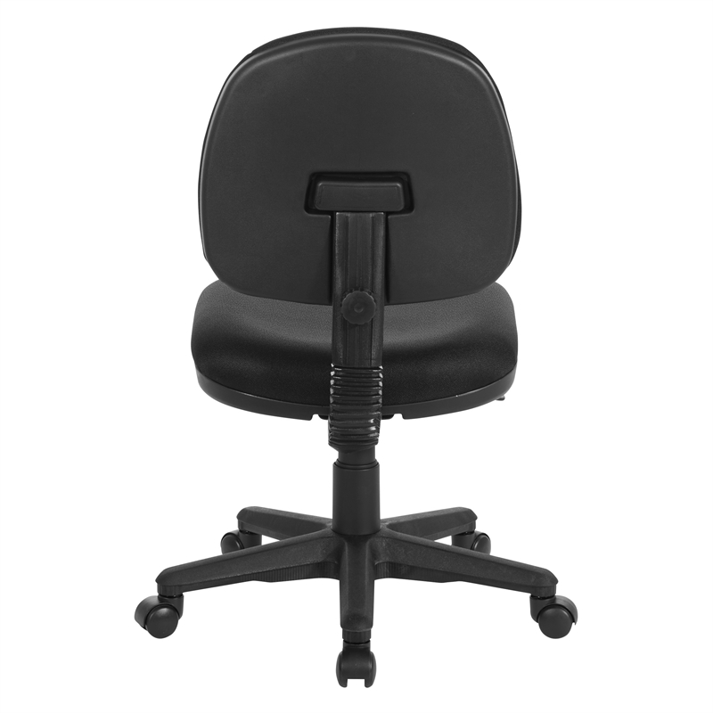 Black Fabric Sculptured Task Chair without Arms
