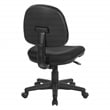 Black Fabric Sculptured Task Chair without Arms