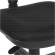 Black Fabric Sculptured Task Chair without Arms