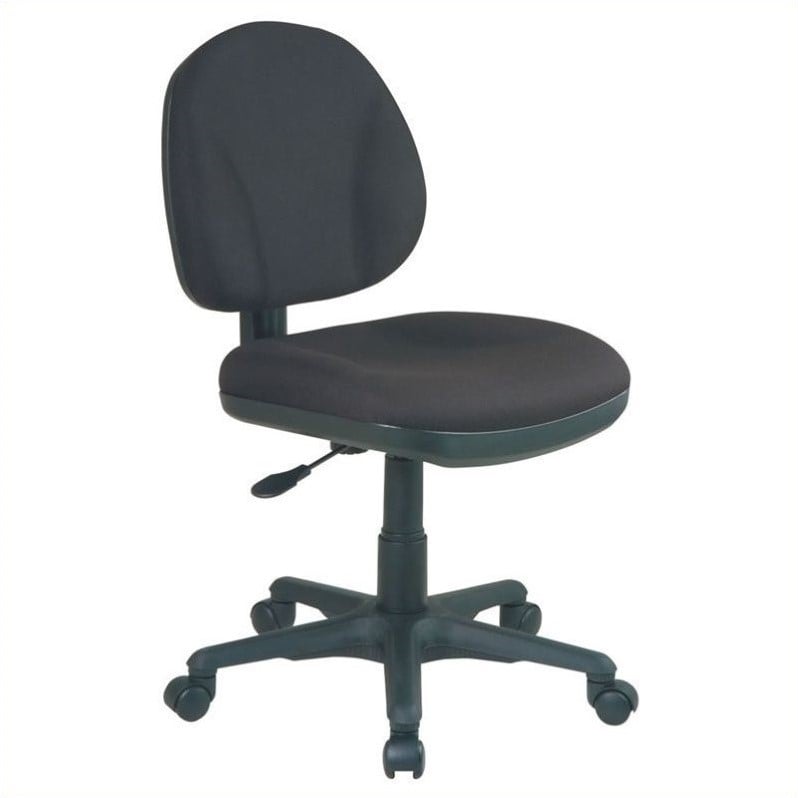 Black Fabric Sculptured Task Chair without Arms | Cymax Business