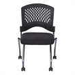 Set of 2 Deluxe Armless Folding Chair in Coal Black and Titanium