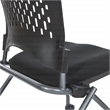 Set of 2 Deluxe Armless Folding Chair in Fabric Coal Black and Titanium