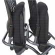 Set of 2 Deluxe Armless Folding Chair in Fabric Coal Black and Titanium