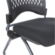 Set of 2 Deluxe Armless Folding Chair in Fabric Coal Black and Titanium
