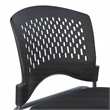 Set of 2 Deluxe Armless Folding Chair in Fabric Coal Black and Titanium
