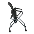 Set of 2 Deluxe Folding Chair with Arms in Coal Black Fabric