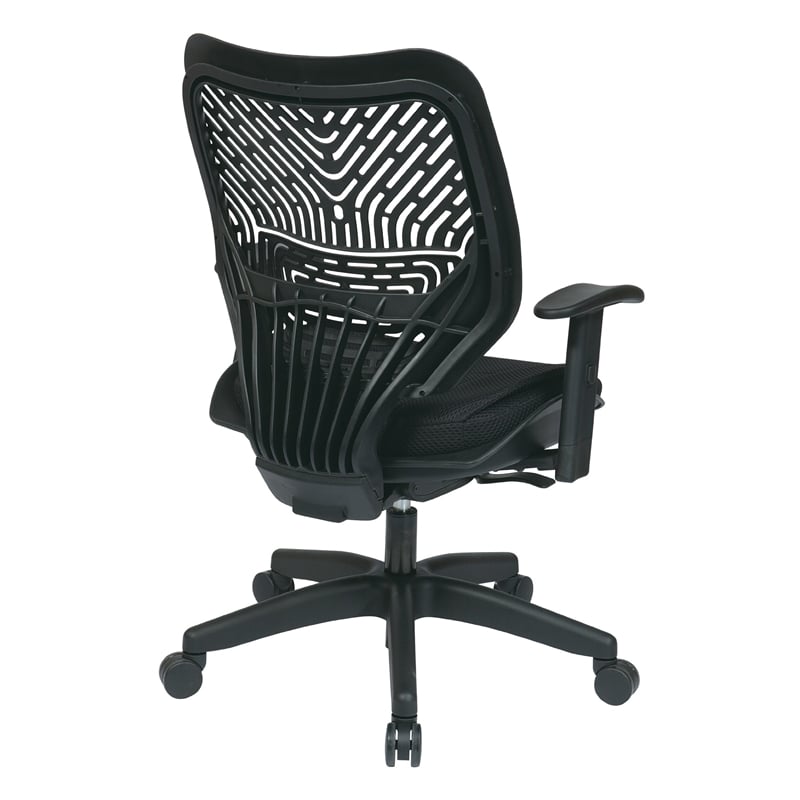 Unique Self Adjusting Ice SpaceFlex Black Fabric Back Managers Chair