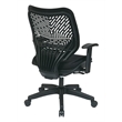 Unique Self Adjusting Ice SpaceFlex Black Fabric Back Managers Chair