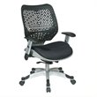 Unique Self Adjusting SpaceFlex Fog Plastic Black Back Managers Chair