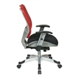 Self Adjusting Cosmo Red SpaceFlex Managers Chair with Black Fabric Seat