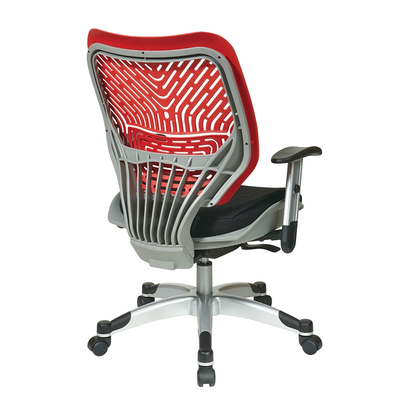 Self Adjusting Cosmo Red SpaceFlex Managers Chair with Black Fabric Seat