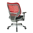 Self Adjusting Cosmo Red SpaceFlex Managers Chair with Black Fabric Seat