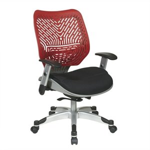 Self Adjusting Cosmo Red SpaceFlex Managers Chair with Black Fabric Seat