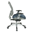 Fog Gray with Blue Seat SpaceFlex  Back Managers Chair