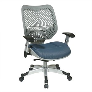 Fog Gray with Blue Seat SpaceFlex  Back Managers Chair