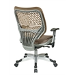 Unique Self Adjusting Latte Brown SpaceFlex Back Managers Chair Fabric Seat