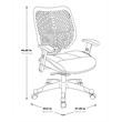 Unique Self Adjusting Latte Brown SpaceFlex Back Managers Chair Fabric Seat