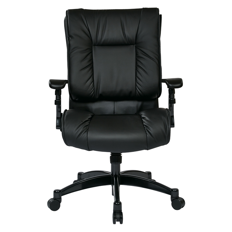 Bonded Leather Conference Office Chair in Black