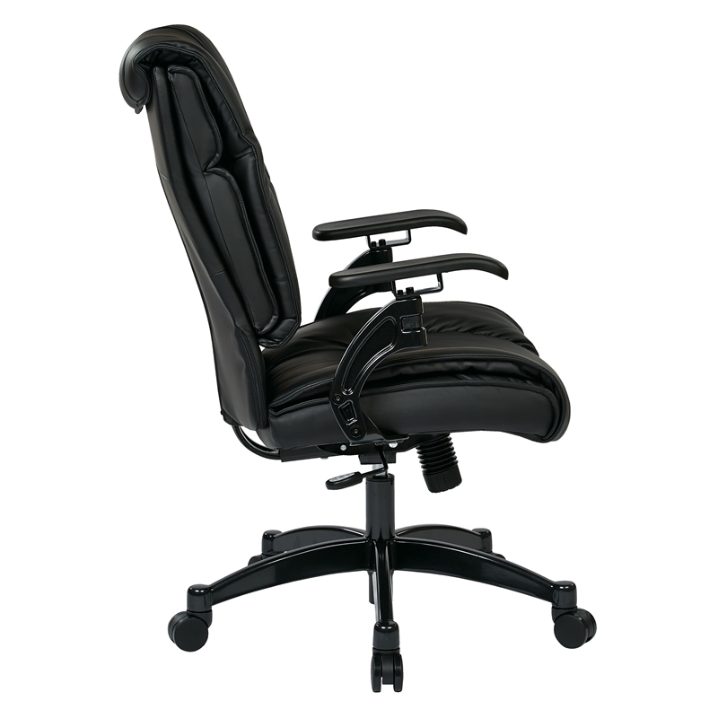 Bonded Leather Conference Office Chair in Black