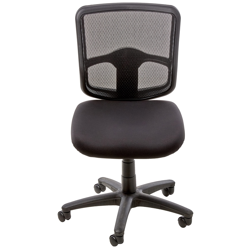 Ergonomic Task Office Chair with ProGrid Back in Coal Black Fabric