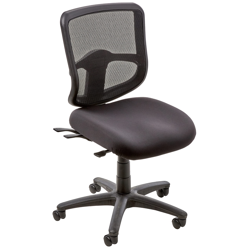 Ergonomic Task Office Chair with ProGrid Back in Coal Black Fabric