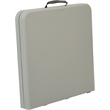 4' Long- Height Adjustable Fold in Half Resin Multi Purpose Table in Light Gray