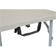 4' Long- Height Adjustable Fold in Half Resin Multi Purpose Table in Light Gray