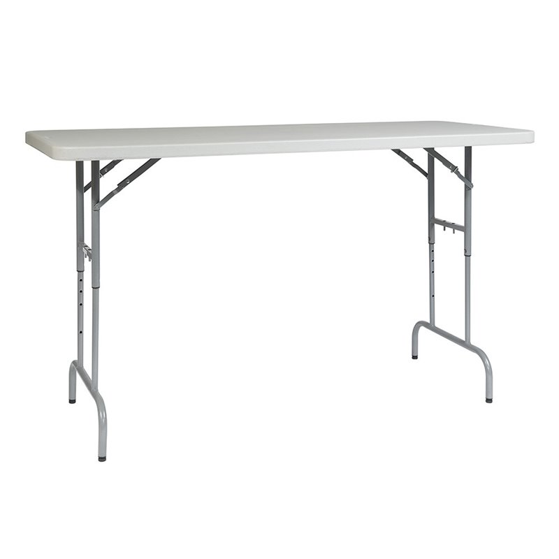 6 foot Height Adjustable Light Gray Resin Multi Purpose Table