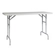 6 foot Height Adjustable Light Gray Resin Multi Purpose Table