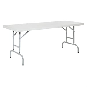 6 foot Height Adjustable Light Gray Resin Multi Purpose Table
