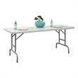 6 foot Height Adjustable Light Gray Resin Multi Purpose Table