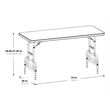 6 foot Height Adjustable Light Gray Resin Multi Purpose Table